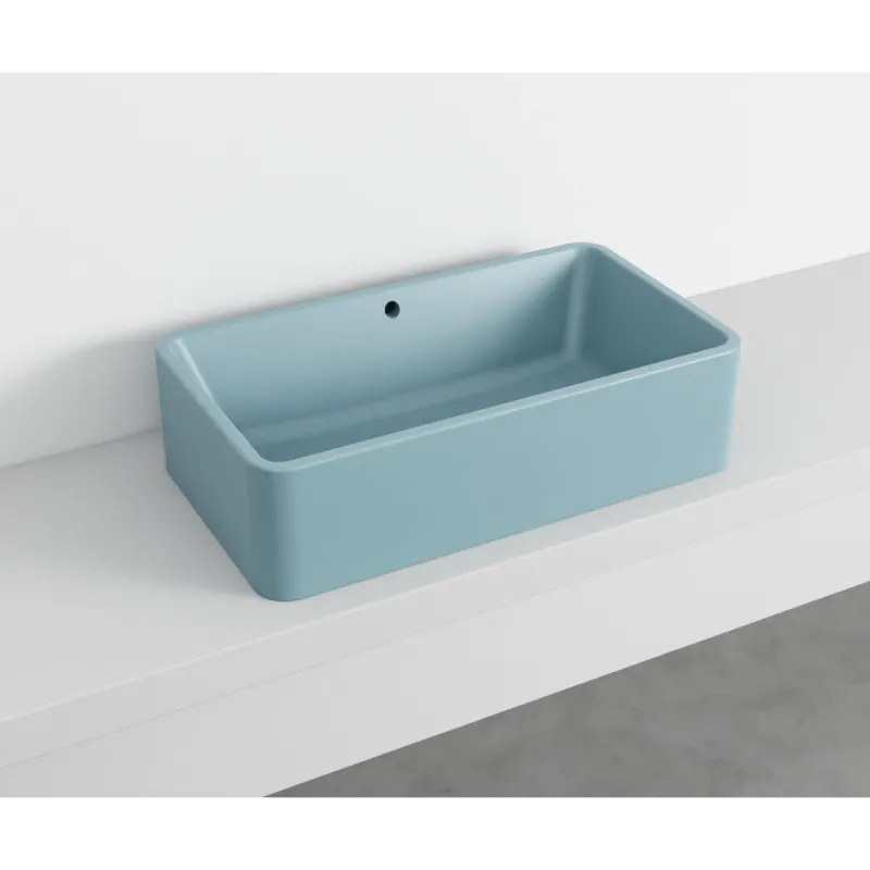 Cielo Shui Comfort rektangulær servant 70x42 cm toppmontering