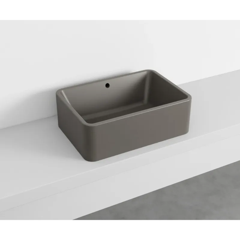 Cielo Shui Comfort rektangulær servant 60x42 cm toppmontering