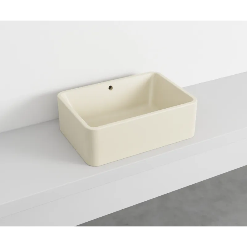 Cielo Shui Comfort rektangulær servant 60x42 cm toppmontering