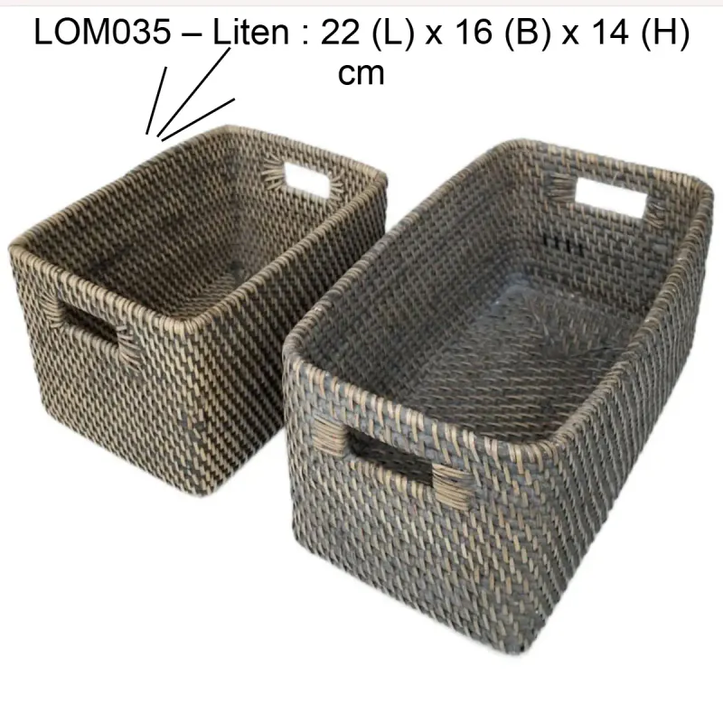 Lombok Grey Wash Oppbevaringsboks