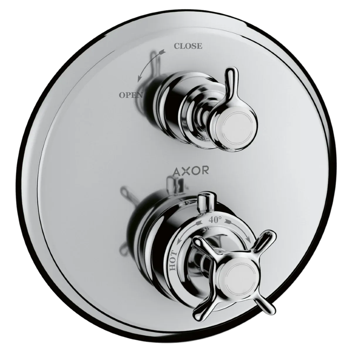 Axor Montreux Innebygd Termostatmodul med kryssgrep og avsperring - 1 uttak