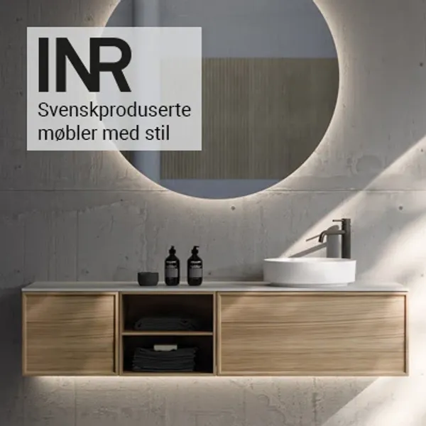 Stilrene baderomsinnredninger fra INR, Core Solid, Core Grip, Grand Grip, speil, speilskap og høyskap