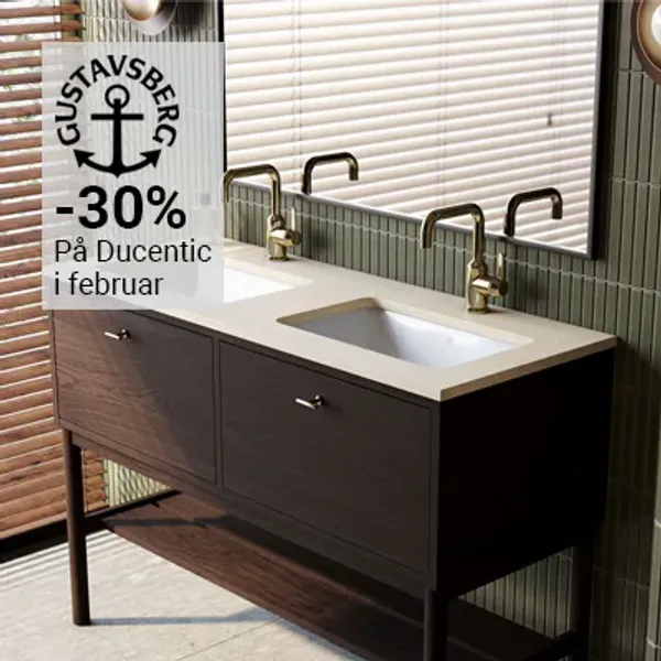 Tilbud på Gustavsberg Ducentic baderomsinnredning og blandebatterier