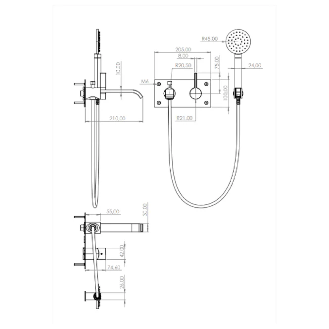 Hovedbilde Tapwell ARM036 badekarbatteri innebygd