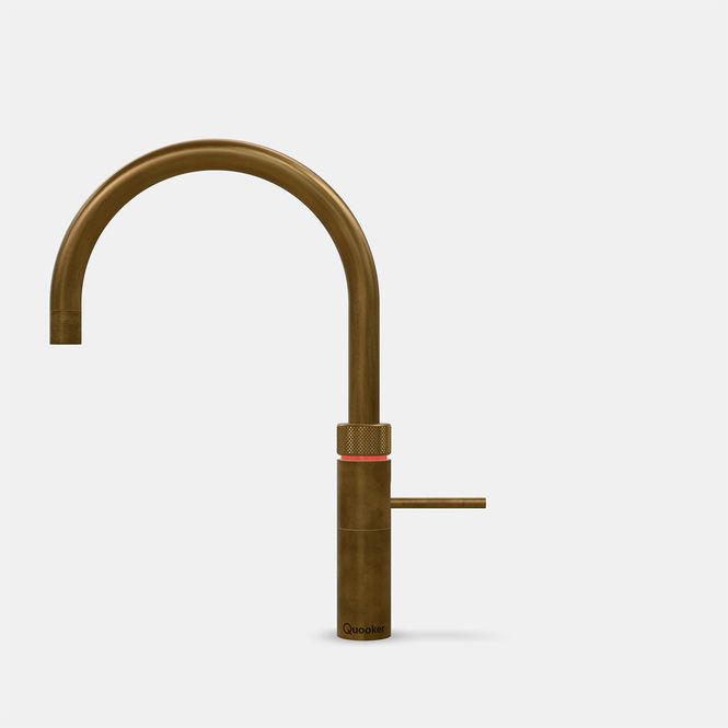 Hovedbilde Quooker Fusion round sett m. 3 l. aldret messing